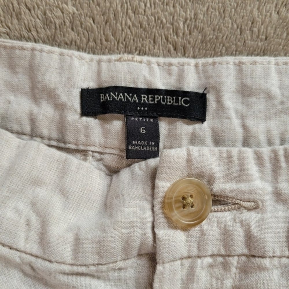 Banana Republic linen blend capris size 6 - Picture 10 of 11